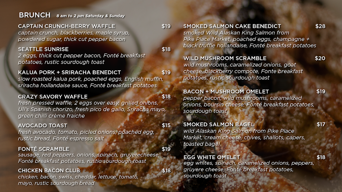 Fonté Coffee - 1st Avenue Menu - Image 5